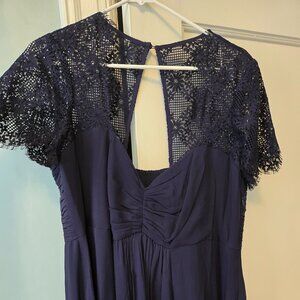 Seraphine Maxi maternity dress, size 12, navy blue